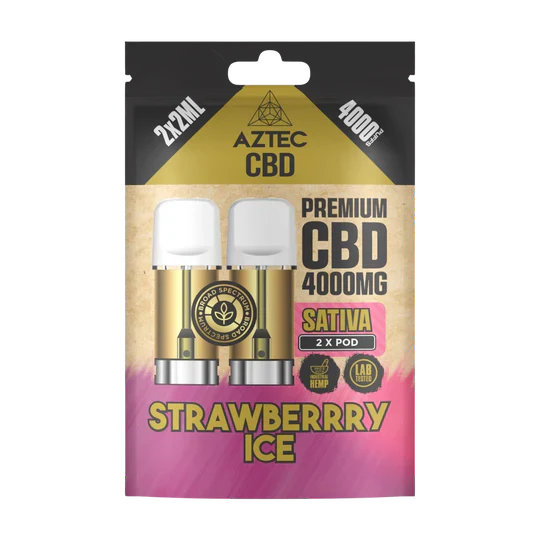 🌿 Aztec CBD 4000mg Broad Spectrum Refill CBD Pods X2ml Pods