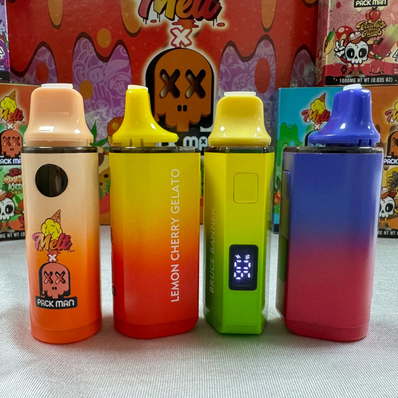 X10 Pack Man X Melt Digital LCD THCP Filled Vape 1.0ml (UK COMPLIANT)