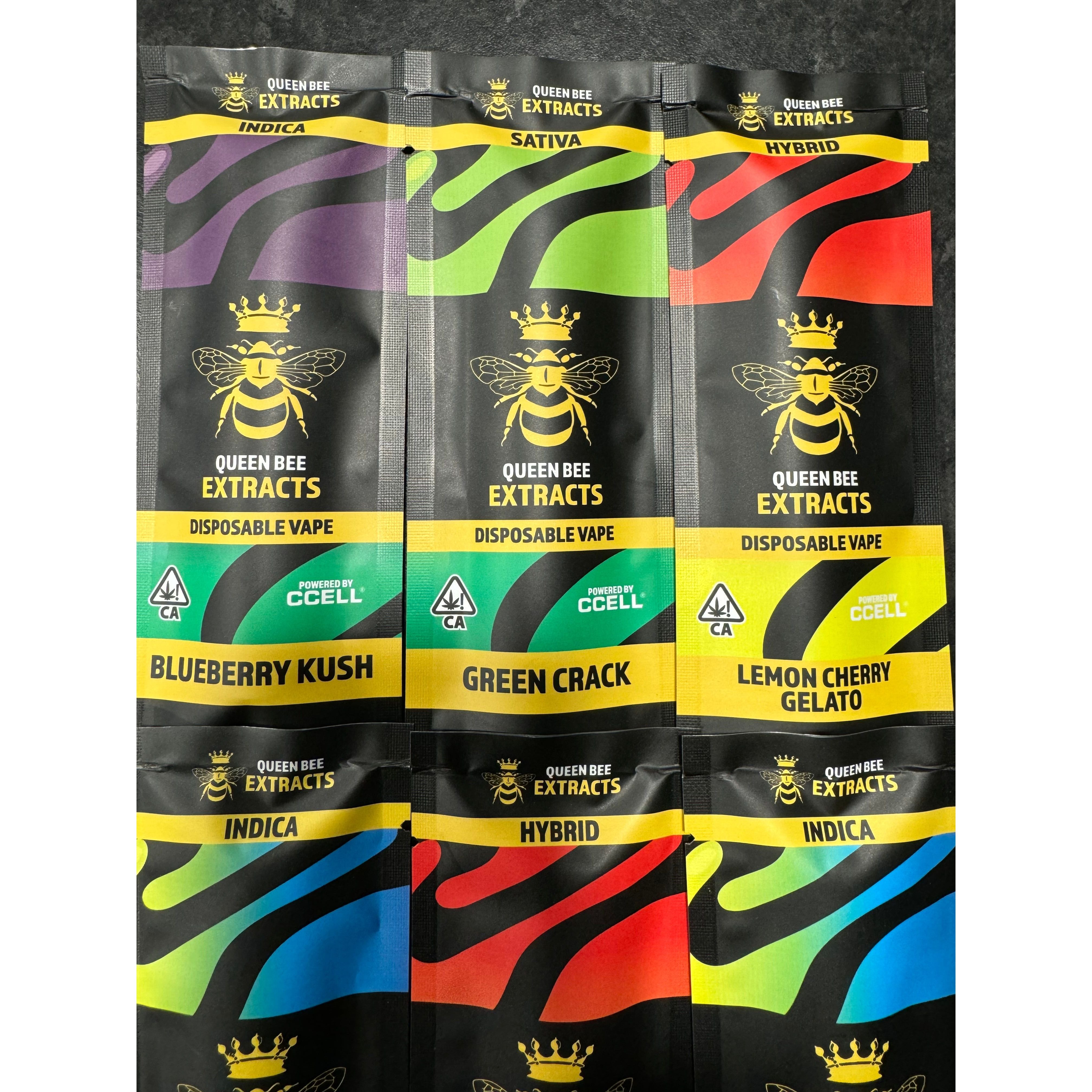 Queen Bee Extracts THCP Filled Vapes 1 Gram Sativa 1.0ml X10 Pack