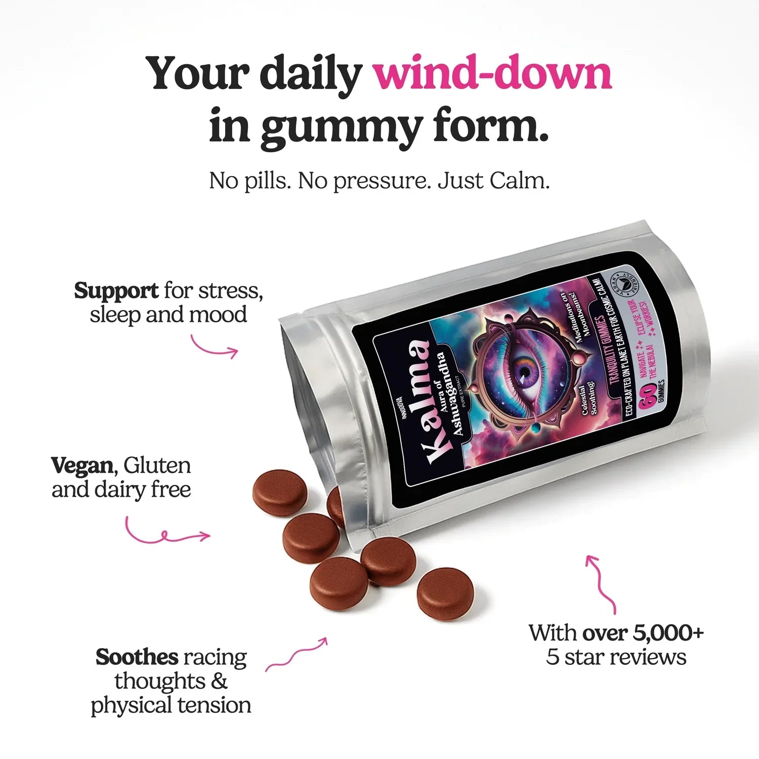 Kalma Ashwagandha Gummies By Inooova 60 Gummies